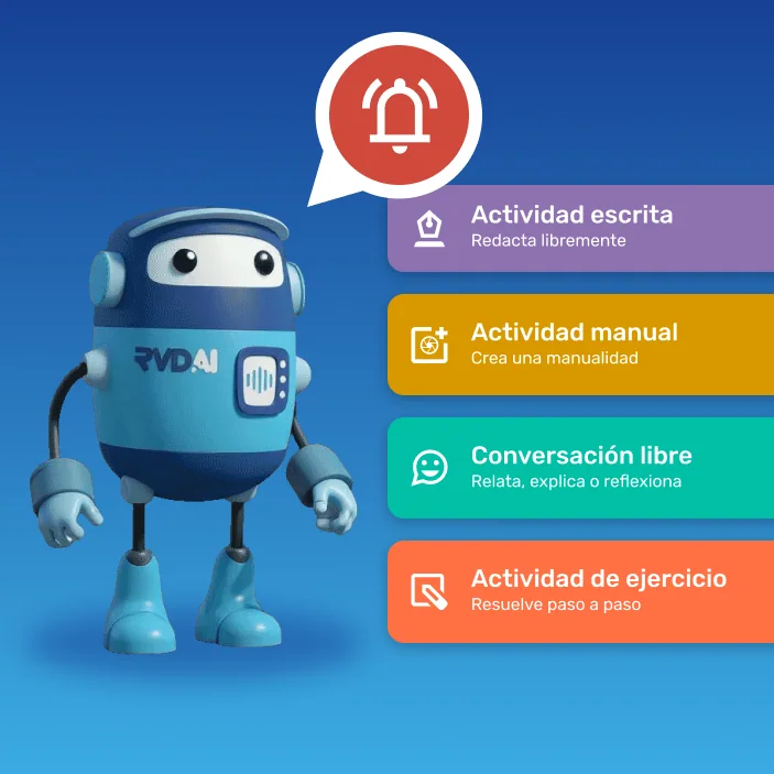 Nuevas actividades y alertas del tablero docente en RVD.AI